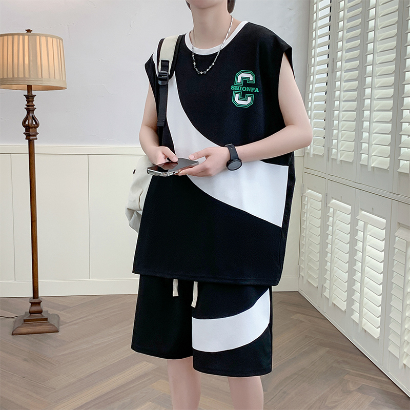 Summer Clothing Pieces - 남성 캐주얼 2피스 스포츠웨어 세트 스트리트웨어