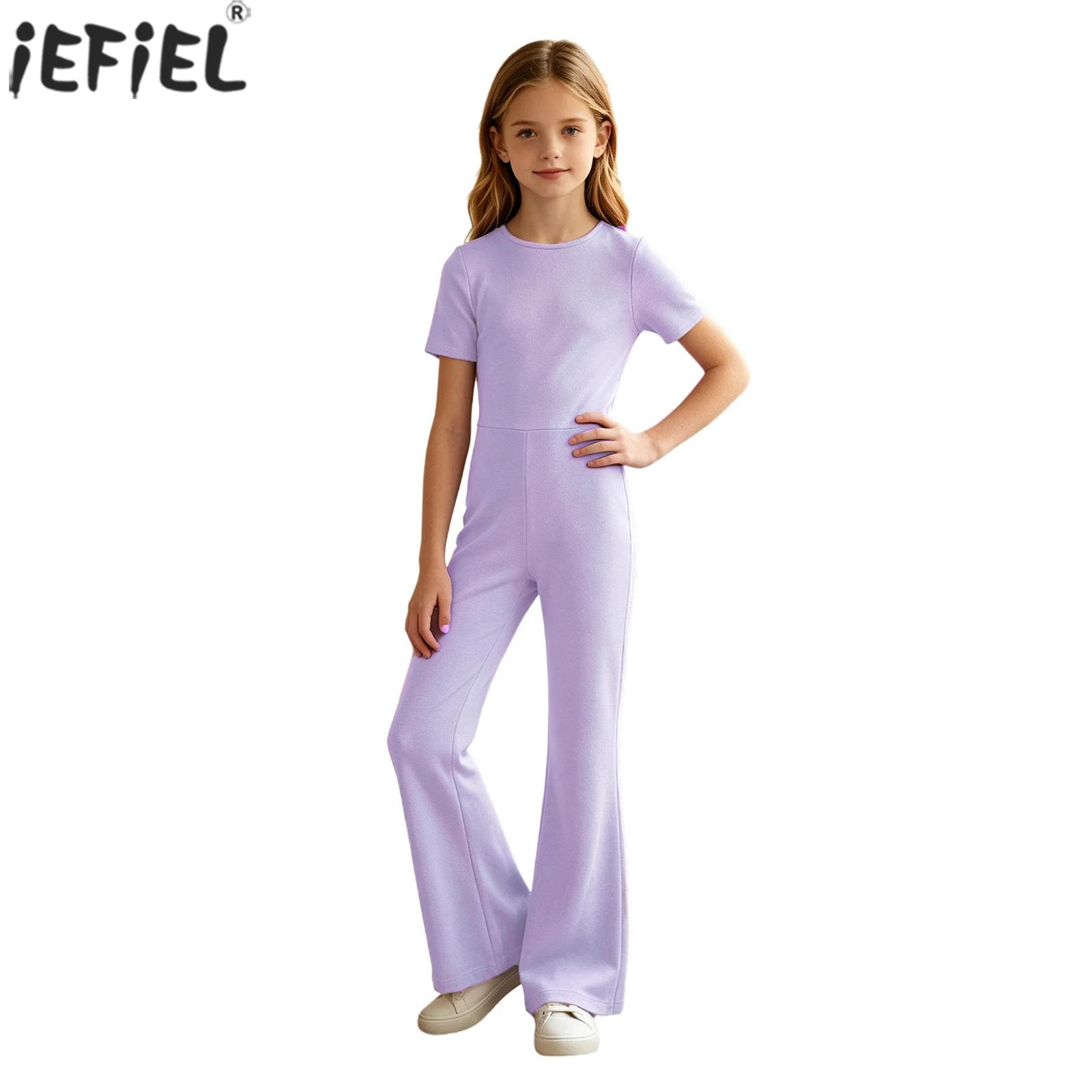 Summer Clothing Needs - 키즈 여아 캐주얼 단색 점프수트 특수