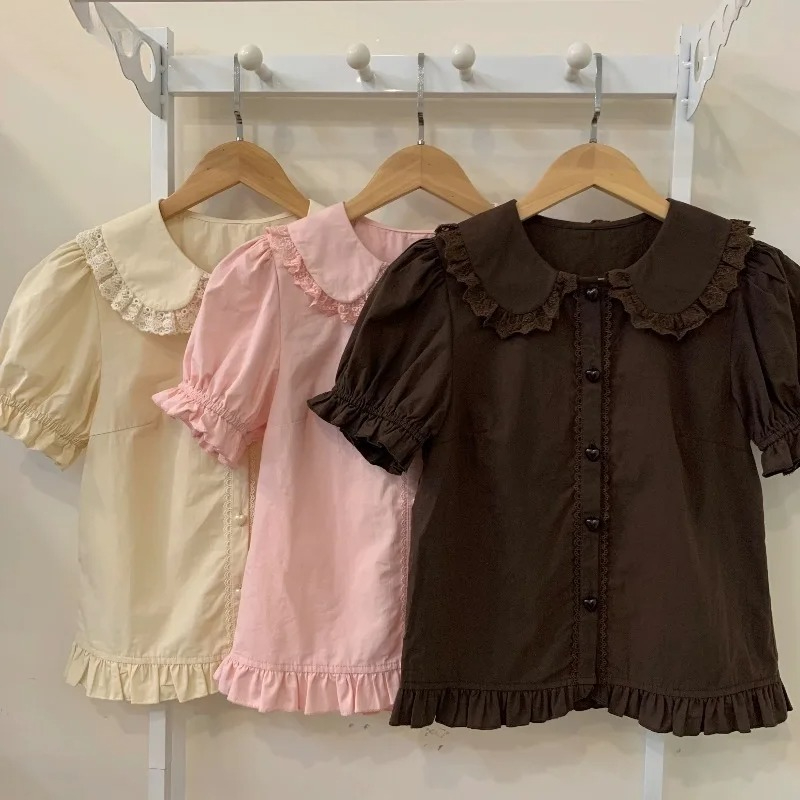 Summer Japanese Clothing - 여름 일본 카와이 로리타 셔츠 여성