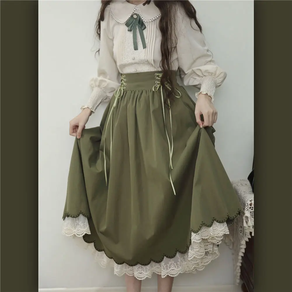 Summer Victorian Clothing - NONSAR 여성용 로리타 자수 원피스 SK