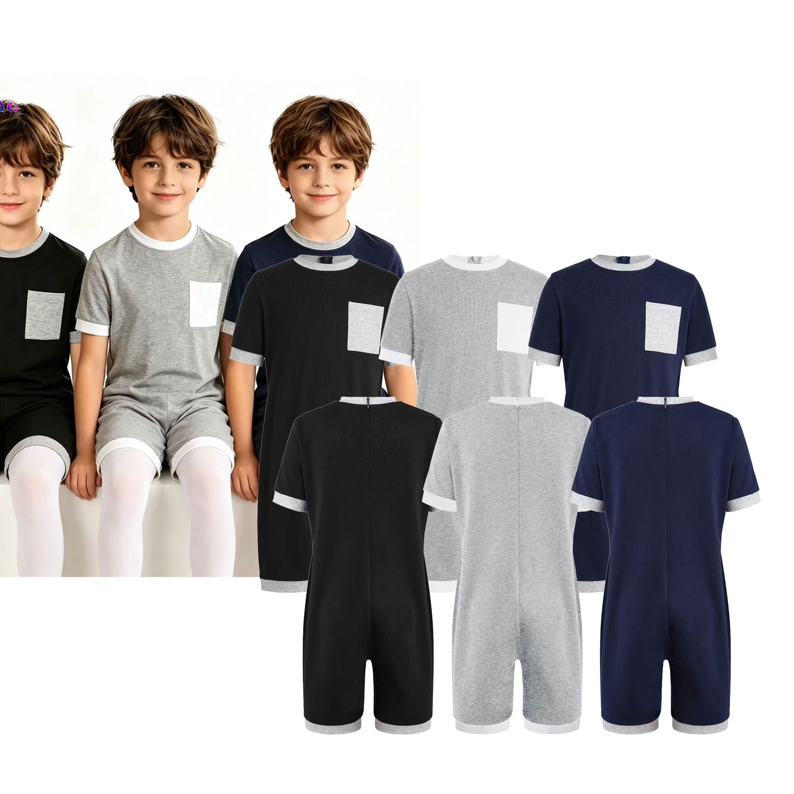 Summer Clothing Needs - 3피스 유니섹스 아동 특수 필요 의류