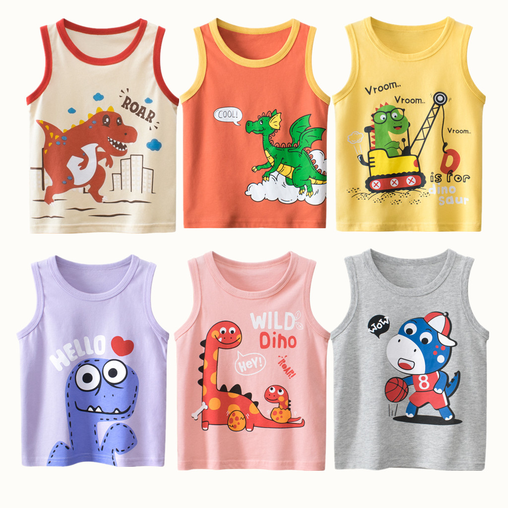 Summer Clothing For Baby Boy - 2023 여름 여아용 어린이 조끼, 100%