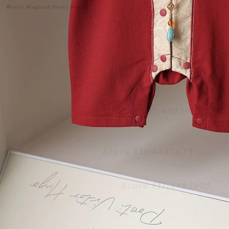 아기 중국식 롬퍼, 얇은 여름옷, 유아 100일 축하  - Summer Clothing For Baby Boy 리뷰 및 가격