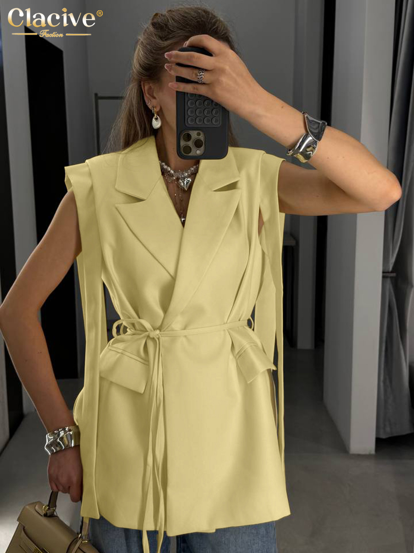 Clacive 패션 느슨한 노란색 여성 셔츠 2026  - Yellow Summer Clothing 리뷰 및 가격
