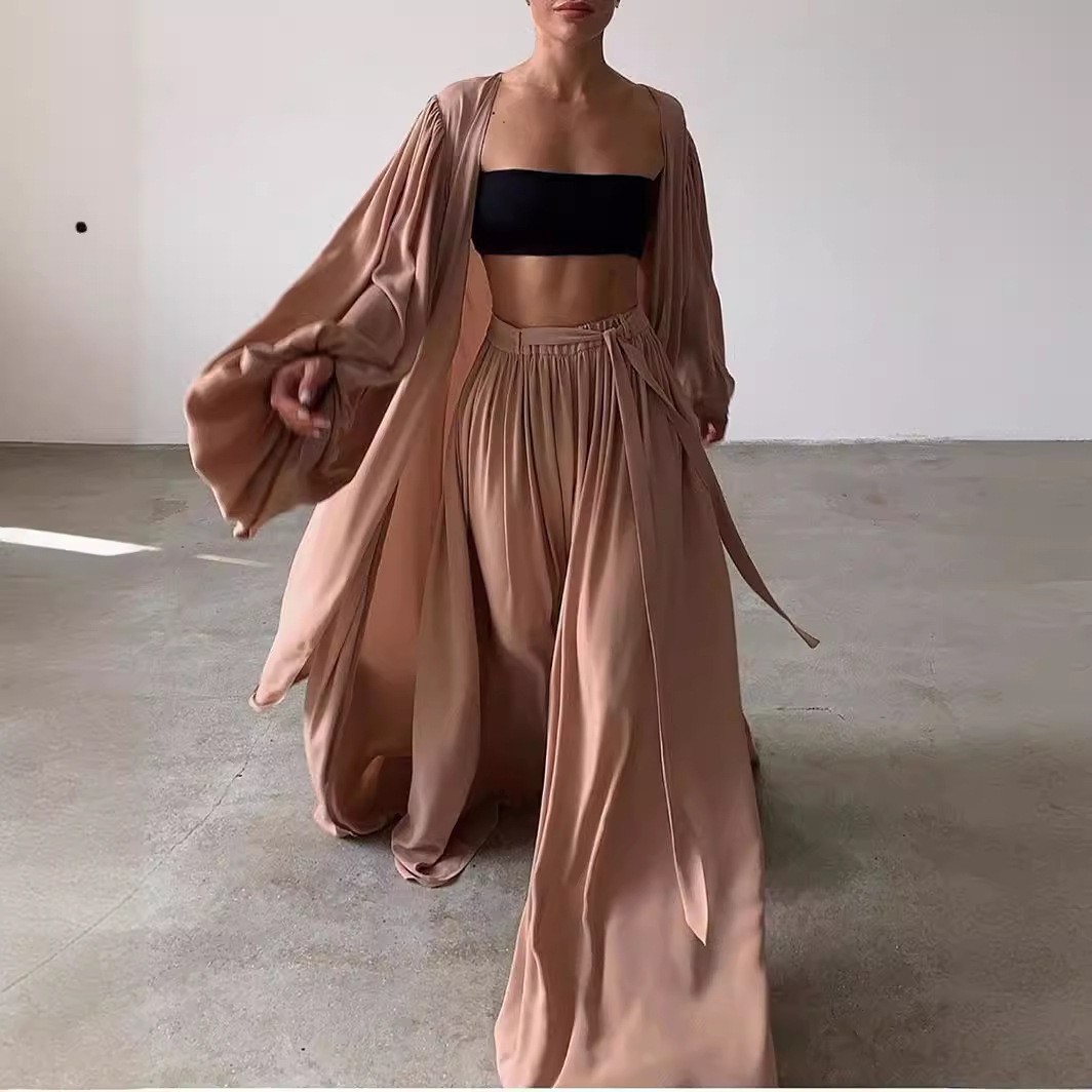 여름 봄 여성 의류 투피스 세트 긴팔 랜턴 슬리브 단색 - Summer Clothing Pieces 리뷰 및 가격