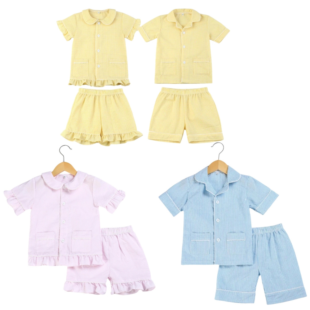 도매 1-12 세 어린이 잠옷 100% 면 격자 무늬  - Summer Clothing For Baby Boy 리뷰 및 가격