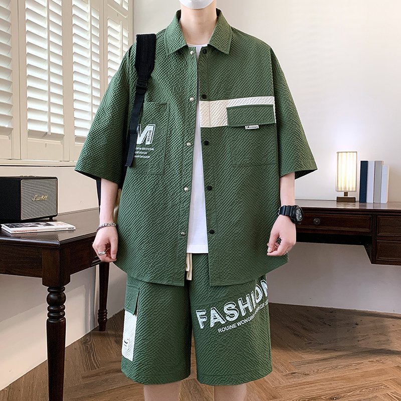 패션 남성 세트 상의 셔츠 & 반바지 투피스 트랙슈트  - Summer Clothing Pieces 리뷰 및 가격