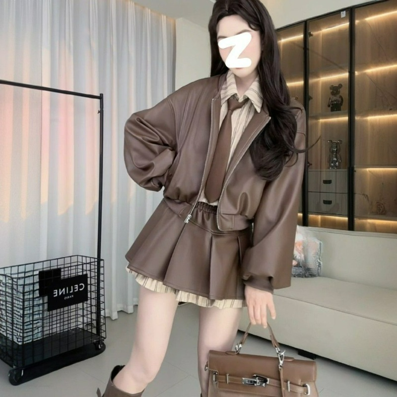 미국 스파이스 걸 스타일 레트로 페이크 투피스 가죽 재 - Summer Clothing Styles Men 리뷰 및 가격