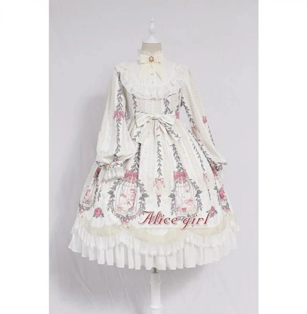 MAGOGO 여성용 활 프린트 로리타 드레스, 긴팔,  - Summer Victorian Clothing 리뷰 및 가격