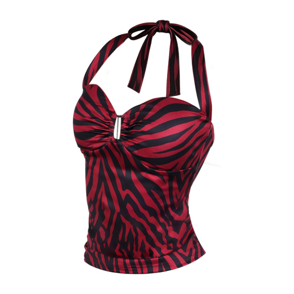 니키 코스프레 레드 홀터탑 영화 오브세션 롤플레잉 코스 - Halter Neck Top 리뷰 및 가격