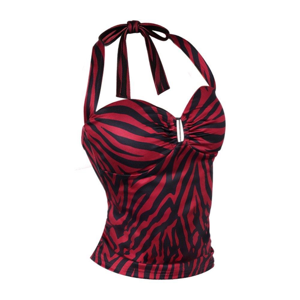 니키 코스프레 레드 홀터탑 영화 오브세션 롤플레잉 코스 - Halter Neck Top 리뷰 및 가격