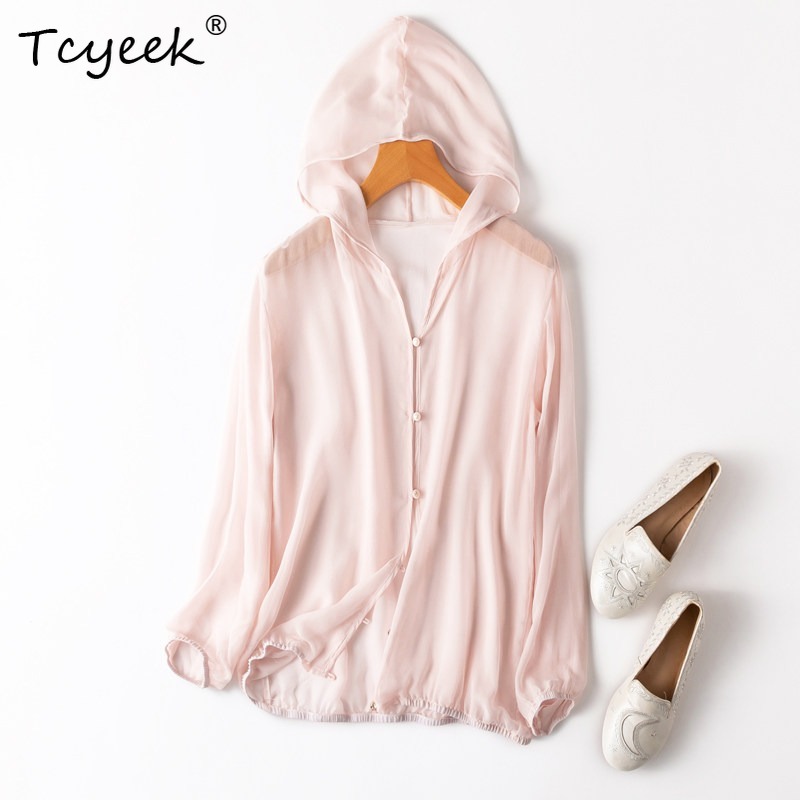 Tcyeek 100% 리얼 멀버리 실크 여성 탑 202 - Summer Clothing Women 리뷰 및 가격
