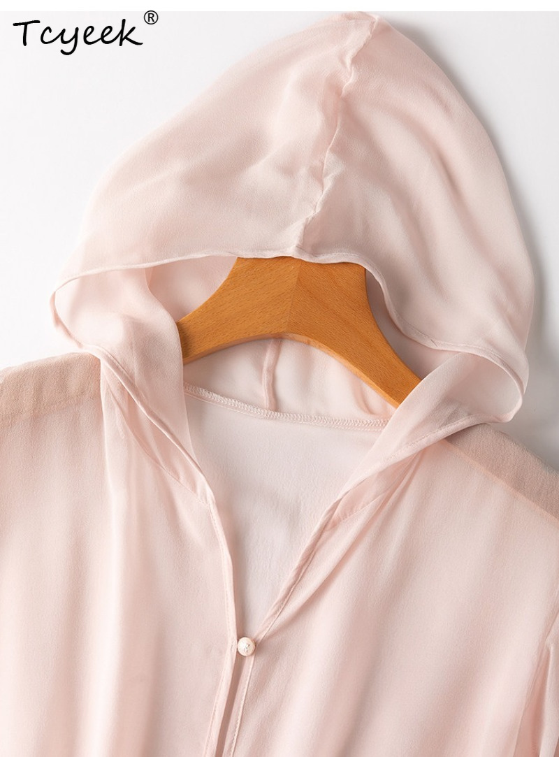 Tcyeek 100% 리얼 멀버리 실크 여성 탑 202 - Summer Clothing Women 리뷰 및 가격