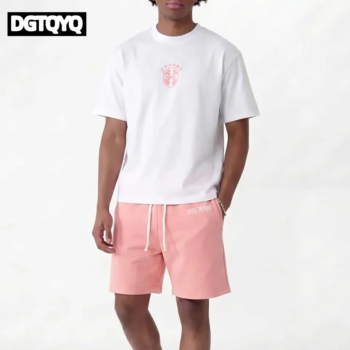 남성용 여름 신상 핑크 자수 캐주얼 반바지 스트레이트  - Summer Clothing Women 리뷰 및 가격