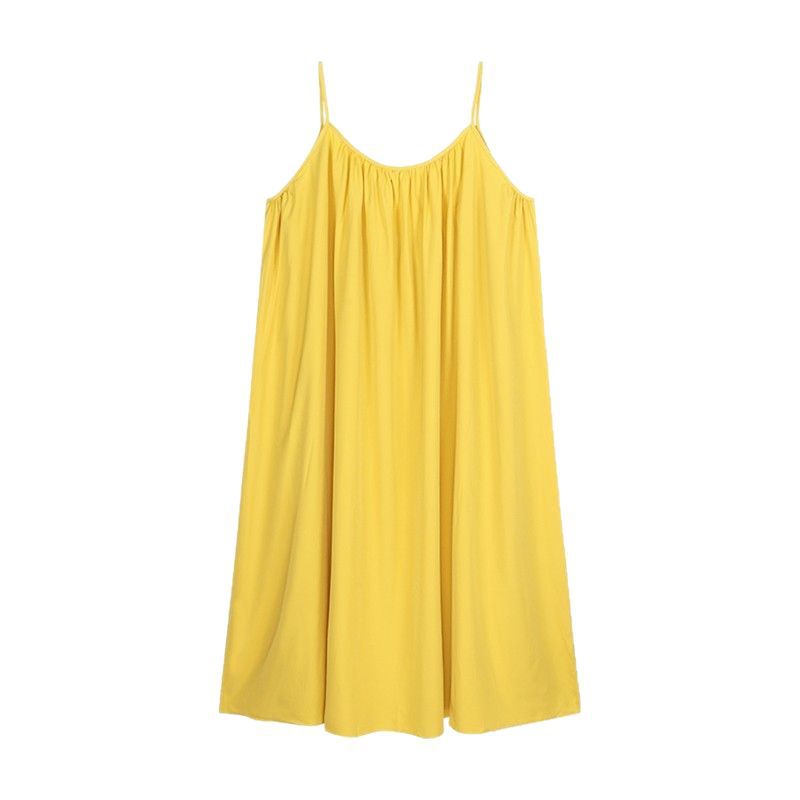 여성 비치 스타일 백리스 섹시 옐로우 드레스, 옆트임, - Yellow Summer Clothing 리뷰 및 가격