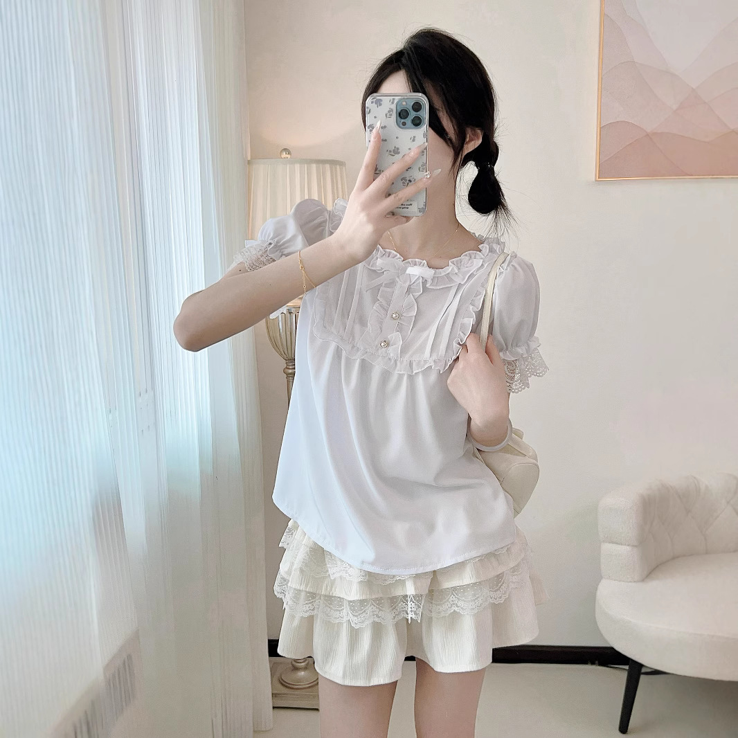 빅토리아 시대 여성용 고딕 스타일 셔츠, 퍼프 소매,  - Summer Victorian Clothing 리뷰 및 가격