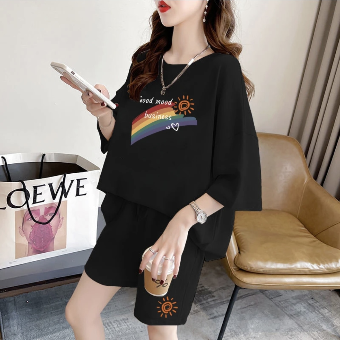 패션 여성 여름 반바지 세트, 스포츠웨어, 오버사이즈  - Summer Clothing Pieces 리뷰 및 가격