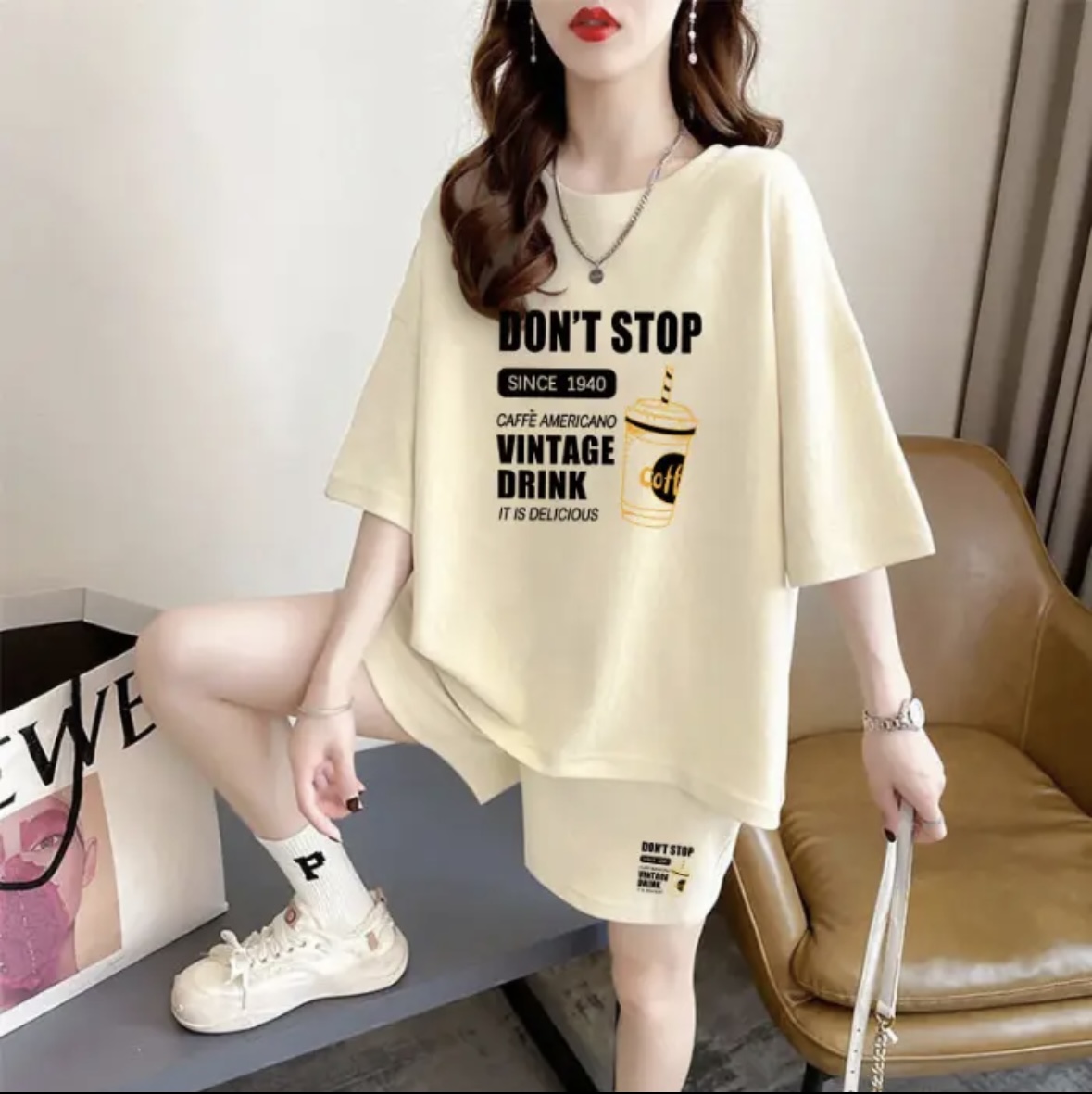 패션 여성 여름 반바지 세트, 스포츠웨어, 오버사이즈  - Summer Clothing Pieces 리뷰 및 가격